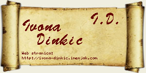 Ivona Dinkić vizit kartica
